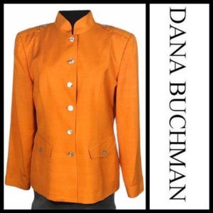 NWT DANA BUCHMAN 100% SILK BLAZER SZ. 16